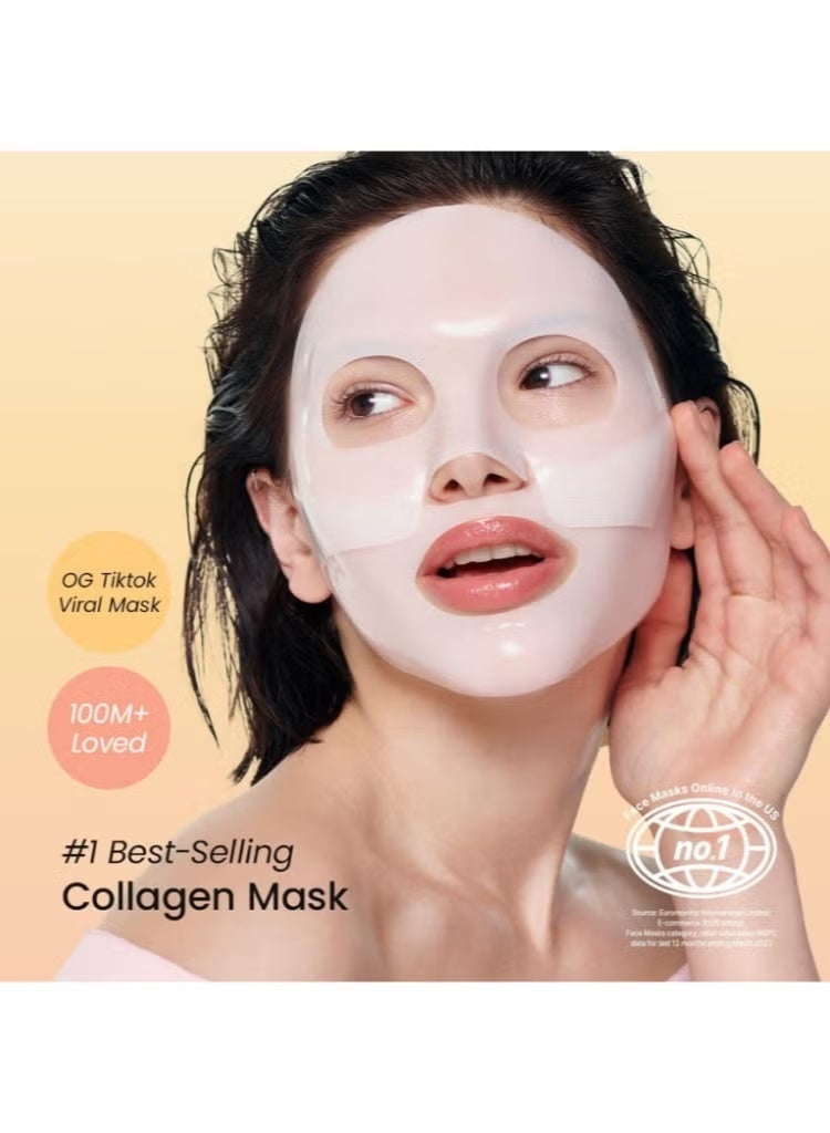 بيودانس قناع بيو-كولاجين بيو ديب الحقيقي من بايودانس (34 جرام × 4 قطع)، قناع مرطب ليلي، يقلل المسام، يحسن المرونة، - Image 2